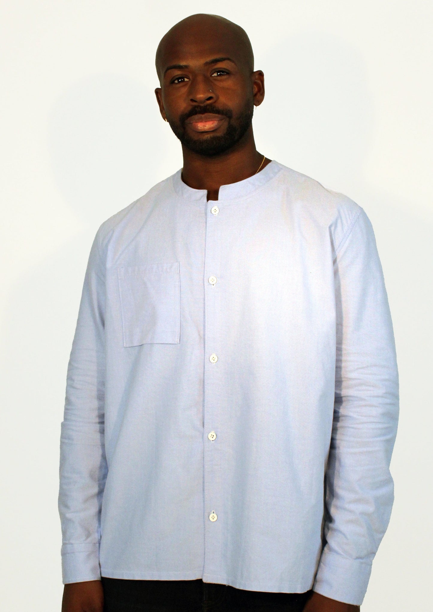 The Padova - Square Collard Oxford Button Up